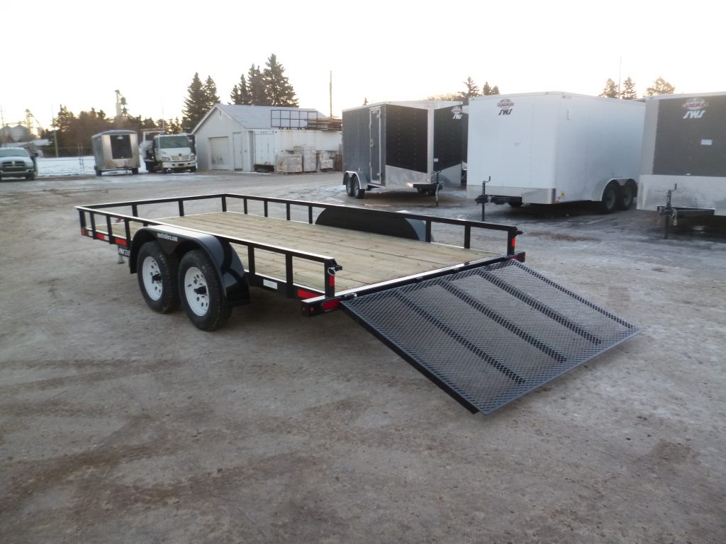 2025 16′ (2)3.5K CAR HAULER UTILITY TRAILER MESH RAMP W/ SIDE RAILS